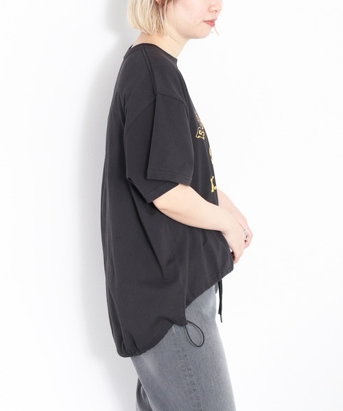 cepo(セポ)の「スソドロストプルオーバーロゴTee(Tシャツ/カットソー・レディース・ベージュ/オフホワイト/ブラック・M)」の6枚目の写真