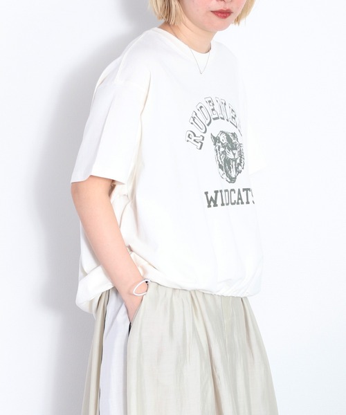 cepo(セポ)の「スソドロストプルオーバーロゴTee(Tシャツ/カットソー・レディース・ベージュ/オフホワイト/ブラック・M)」の16枚目の写真