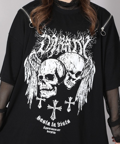 DARRDY(ダーディー)の「【DARRDY/ダーディー】肩ジップアソートデザイン 半袖オーバーサイズTシャツ(Tシャツ/カットソー・レディース・その他4/その他1/その他2/その他3・ONESIZE)」の12枚目の写真