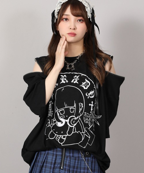 DARRDY(ダーディー)の「【DARRDY/ダーディー】肩ジップアソートデザイン 半袖オーバーサイズTシャツ(Tシャツ/カットソー・レディース・その他4/その他1/その他2/その他3・ONESIZE)」の14枚目の写真