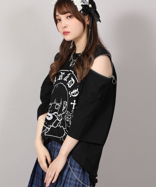 DARRDY(ダーディー)の「【DARRDY/ダーディー】肩ジップアソートデザイン 半袖オーバーサイズTシャツ(Tシャツ/カットソー・レディース・その他4/その他1/その他2/その他3・ONESIZE)」の15枚目の写真
