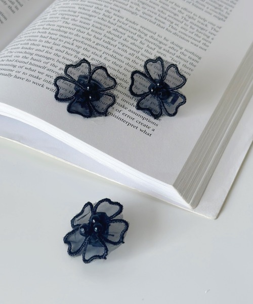 iso（イソ）の「フラワーレース シューズアクセサリー【3点セット】（シューズアクセサリー・レディース・ブラック/アイボリー・FREE）」の13枚目の写真