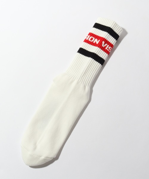 VISION STREET WEAR(ヴィジョンストリートウェア)の「【VISION STREET WEAR/ヴィジョンストリートウェア】ラインロゴ ミドルスケーターソックス(ソックス/靴下・メンズ・ホワイト系1/ホワイト系2/ホワイト系3・25~27cm/23~25cm)」の15枚目の写真