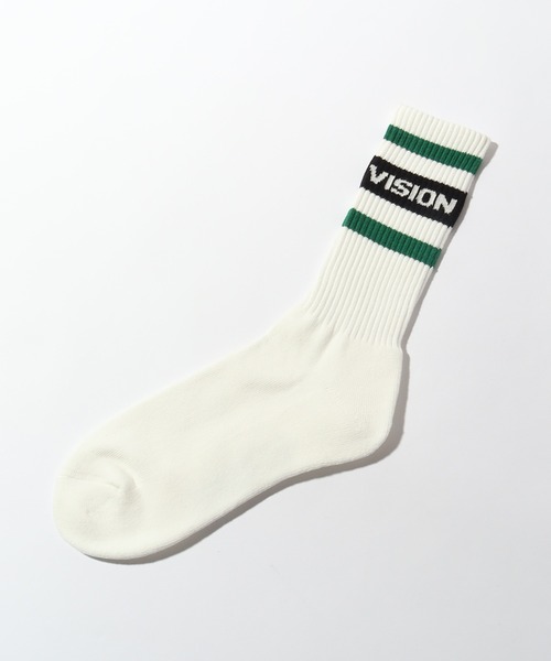 VISION STREET WEAR(ヴィジョンストリートウェア)の「【VISION STREET WEAR/ヴィジョンストリートウェア】ラインロゴ ミドルスケーターソックス(ソックス/靴下・メンズ・ホワイト系1/ホワイト系2/ホワイト系3・25~27cm/23~25cm)」の16枚目の写真