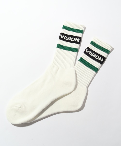 VISION STREET WEAR(ヴィジョンストリートウェア)の「【VISION STREET WEAR/ヴィジョンストリートウェア】ラインロゴ ミドルスケーターソックス(ソックス/靴下・メンズ・ホワイト系1/ホワイト系2/ホワイト系3・25~27cm/23~25cm)」の17枚目の写真