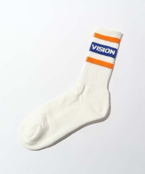 VISION STREET WEAR(ヴィジョンストリートウェア)の「【VISION STREET WEAR/ヴィジョンストリートウェア】ラインロゴ ミドルスケーターソックス(ソックス/靴下・メンズ・ホワイト系1/ホワイト系2/ホワイト系3・25~27cm/23~25cm)」の18枚目の写真