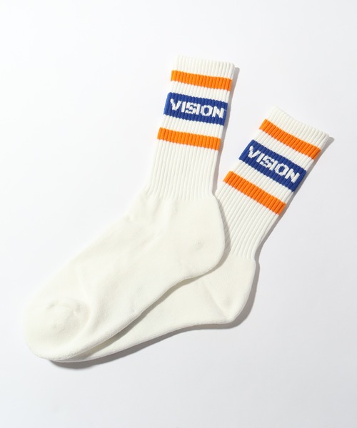 VISION STREET WEAR(ヴィジョンストリートウェア)の「【VISION STREET WEAR/ヴィジョンストリートウェア】ラインロゴ ミドルスケーターソックス(ソックス/靴下・メンズ・ホワイト系1/ホワイト系2/ホワイト系3・25~27cm/23~25cm)」の19枚目の写真