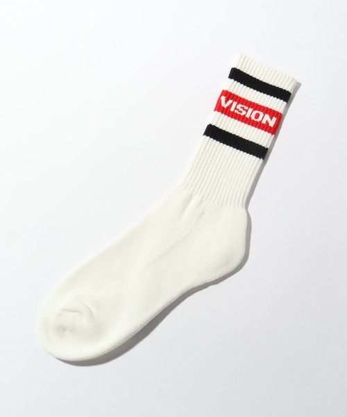 VISION STREET WEAR(ヴィジョンストリートウェア)の「【VISION STREET WEAR/ヴィジョンストリートウェア】ラインロゴ ミドルスケーターソックス(ソックス/靴下・メンズ・ホワイト系1/ホワイト系2/ホワイト系3・25~27cm/23~25cm)」の20枚目の写真