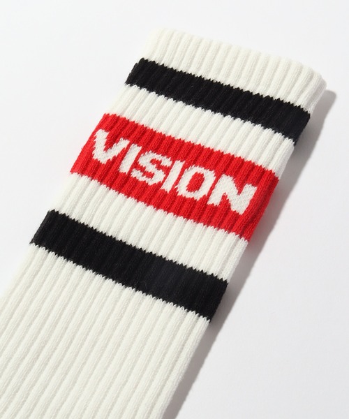 VISION STREET WEAR(ヴィジョンストリートウェア)の「【VISION STREET WEAR/ヴィジョンストリートウェア】ラインロゴ ミドルスケーターソックス(ソックス/靴下・メンズ・ホワイト系1/ホワイト系2/ホワイト系3・25~27cm/23~25cm)」の13枚目の写真