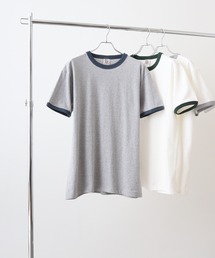 CROSS & STITCH 6.2オンスオープンエンド マックスウェイト 半袖 リンガーTシャツ