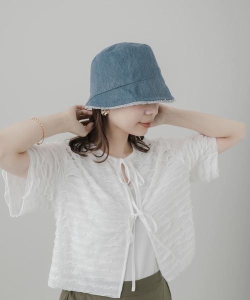 SMELLY（スメリー）の「デニムフリンジハット（ハット・レディース・グレー系その他/ブルー系その他・-）」の11枚目の写真