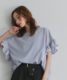 ad thie（アドティエ）の「袖フリル ジョーゼットブラウス（シャツ/ブラウス）」