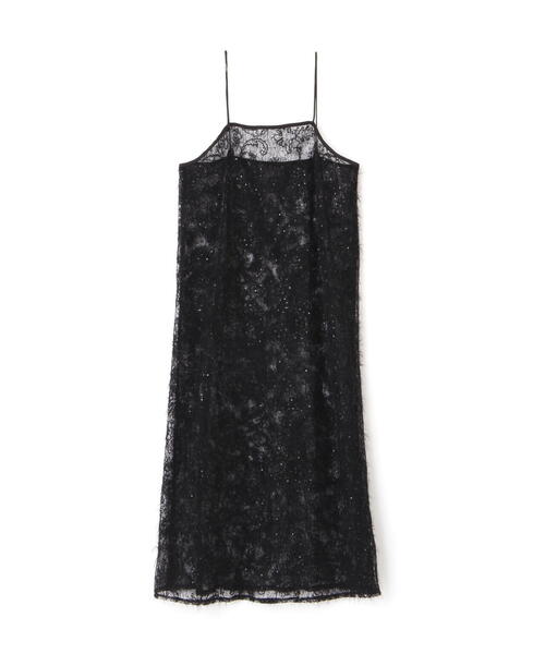 N.(N. Natural Beauty Basic)(エヌエヌナチュラルビューティーベーシック)の「◆スパンコールシアーキャミワンピース(ワンピース・レディース・ブラック/オフホワイト・MEDIUM)」の19枚目の写真