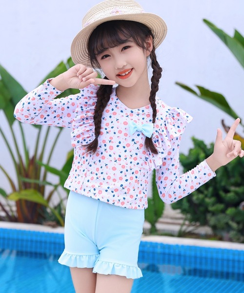 chaisy キッズ セパレート 長袖 水着 アイボリー 90~100 chaisy キッズ