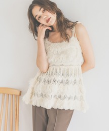 mysty woman | フリンジニットキャミチュニック　140915(キャミソール)