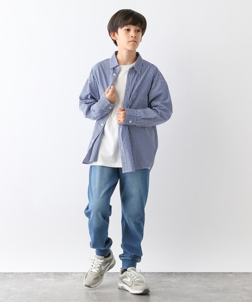 GLOBAL WORK(グローバルワーク)の「スゴラクストレッチカットデニムリブパンツ/115766(デニムパンツ・キッズ・ブルー/ブラック/ライトブルー/ダークブルー・120cm/130cm/140cm/150cm/160cm/170cm)」の10枚目の写真