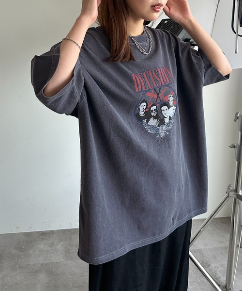 apres jour mignon(アプレジュールミニョン)の「アソートピグメントBIGTシャツ【ZOZOTOWN限定アイテム】(Tシャツ/カットソー・レディース・ネイビー/オフホワイト/ブラック系その他/ホワイト系その他2/ホワイト系その他/ブラック/ブラック系その他2・フリー/X-LARGE)」の19枚目の写真