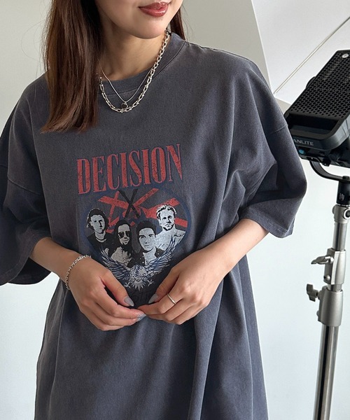 apres jour mignon(アプレジュールミニョン)の「アソートピグメントBIGTシャツ【ZOZOTOWN限定アイテム】(Tシャツ/カットソー・レディース・ネイビー/オフホワイト/ブラック系その他/ホワイト系その他2/ホワイト系その他/ブラック/ブラック系その他2・フリー/X-LARGE)」の17枚目の写真