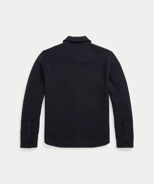 RRL（ダブル アール エル）の「（限定コレクション）バーズアイ ジャカード ウール ワークシャツ セーター（ニット/セーター・メンズ・ネイビー系1・L/M/S/XL/XS）」の2枚目の写真