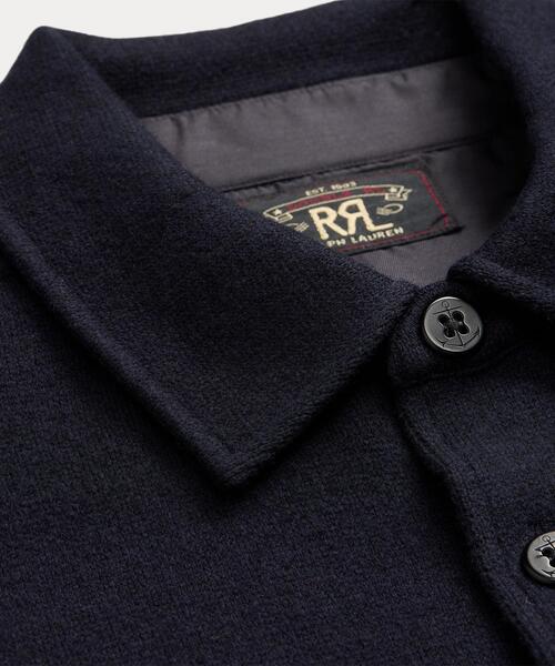 RRL（ダブル アール エル）の「（限定コレクション）バーズアイ ジャカード ウール ワークシャツ セーター（ニット/セーター・メンズ・ネイビー系1・L/M/S/XL/XS）」の3枚目の写真