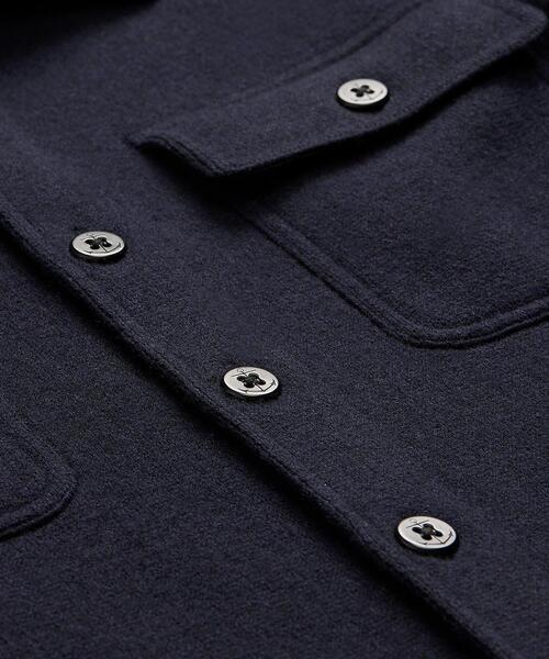 RRL（ダブル アール エル）の「（限定コレクション）バーズアイ ジャカード ウール ワークシャツ セーター（ニット/セーター・メンズ・ネイビー系1・L/M/S/XL/XS）」の4枚目の写真