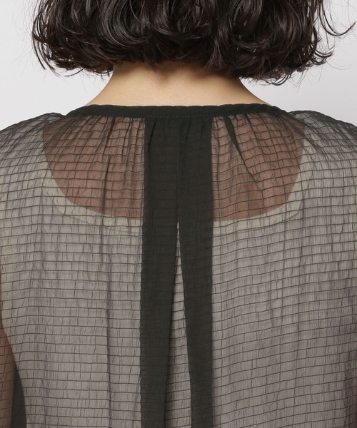 niko and...（ニコアンド）の「シアーシャーリングワンピース（ワンピース・レディース・ブラック/オフホワイト・FREE）」の11枚目の写真