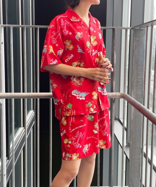 RODEO CROWNS WIDE BOWL（ロデオクラウンズワイドボウル）の「Orion Beer x RCS ORオープンカラーシャツ（シャツ/ブラウス・レディース・ブルー系その他3/グリーン系その他/レッド系その他・MEDIUM/LARGE）」の11枚目の写真