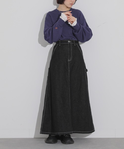 n'OrLABEL(ノアールレーベル)の「『立体袖ワンポイント刺繍スウェット』(スウェット・レディース・ネイビー/ボルドー/杢グレー/グレイッシュブルー・2/1)」の15枚目の写真