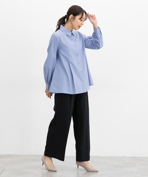 【新品未使用タグ付】完売品 23区 ウエストタックブラウス シャツ 44 白 Perfect Suit FActory ブラウス シャツ フラシ フロントタック