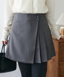 DISCOAT | プリーツ切替ラップミニスカート(スカート)