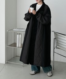 forksy. | 【forksy.】異素材切り替えキルティングロングコート(その他アウター)