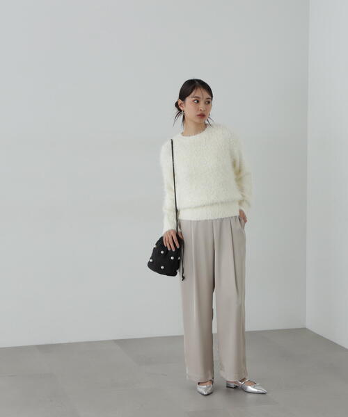 N.(N. Natural Beauty Basic)(エヌエヌナチュラルビューティーベーシック)の「◆イージーサテンワイドパンツ(その他パンツ・レディース・ブラウン/ベージュ・MEDIUM/SMALL)」の17枚目の写真