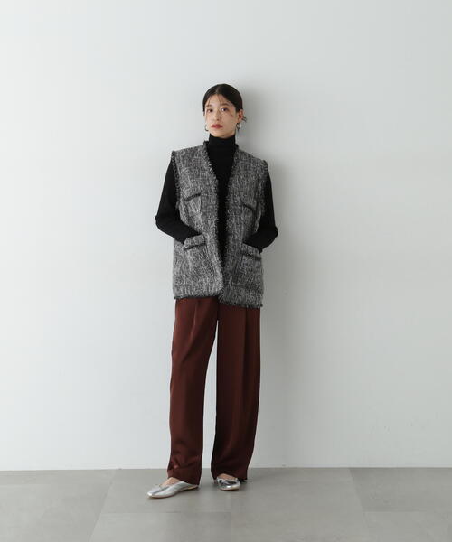 N.(N. Natural Beauty Basic)(エヌエヌナチュラルビューティーベーシック)の「◆イージーサテンワイドパンツ(その他パンツ・レディース・ブラウン/ベージュ・MEDIUM/SMALL)」の22枚目の写真