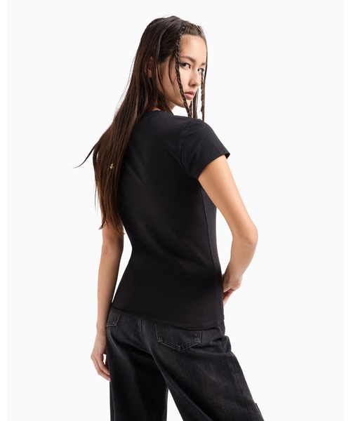 【セール】【A|X アルマーニ エクスチェンジ】＜オンライン限定＞スタッツロゴ 半袖クルーネックTシャツ/SLIM（Tシャツ/カットソー）｜ARMANI EXCHANGE（アルマーニエクスチェンジ）