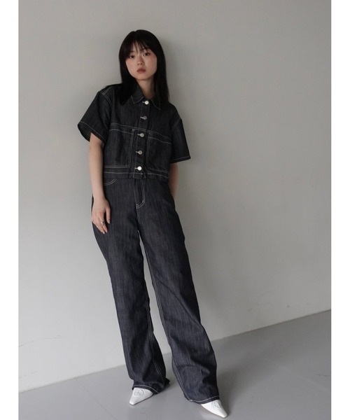 Uenui（ウニュイ）の「【ZOZO限定】ベーシック デニム パンツ（デニムパンツ・レディース・インディゴブルー・S/M）」の2枚目の写真