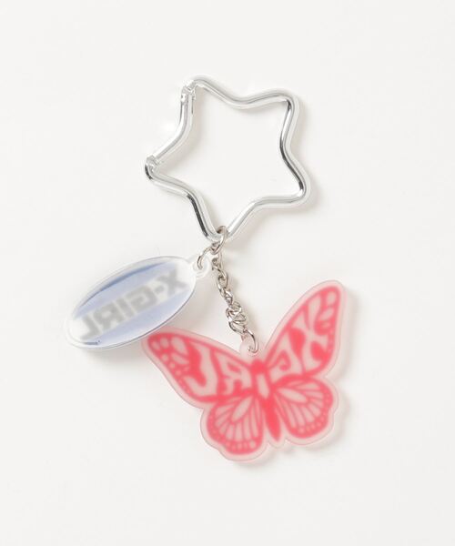 X-girl（エックスガール）の「BUTTERFLY AND OVAL LOGO KEY CHARM（キーホルダー・レディース・ブラック/マルチ・ONE SIZE）」の11枚目の写真