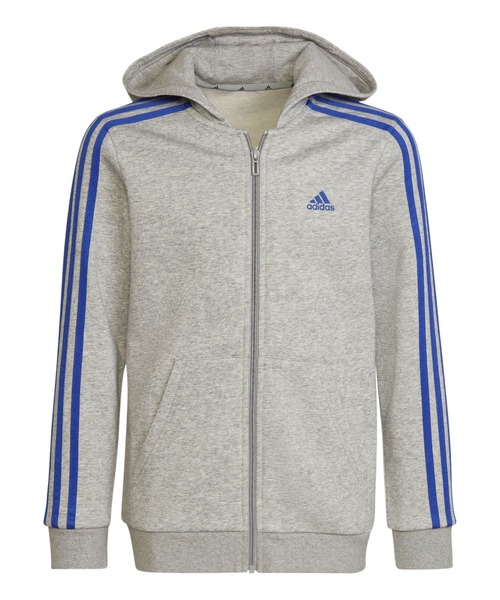 adidas（アディダス）の「アディダス adidas エッセンシャルズ 3ストライプス パーカー（パーカー・キッズ・ネイビー/ブラック/グレー・110cm/120cm/130cm/140cm/150cm/160cm）」の2枚目の写真
