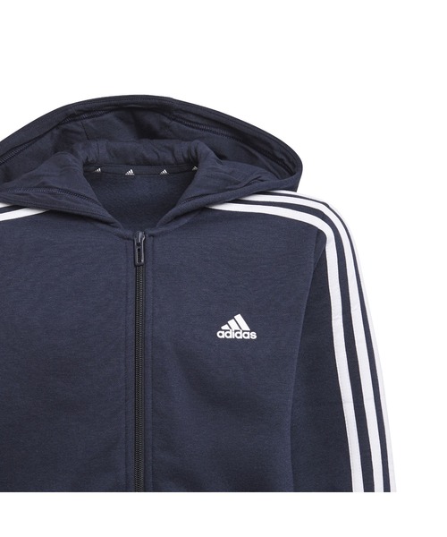 adidas（アディダス）の「アディダス adidas エッセンシャルズ 3ストライプス パーカー（パーカー・キッズ・ネイビー/ブラック/グレー・110cm/120cm/130cm/140cm/150cm/160cm）」の9枚目の写真