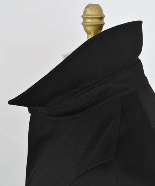SHIPS（シップス）の「SD: “LORO PIANA”　【STORM SYSTEM】 ドスキン ステンカラーコート （ブラック）■（ステンカラーコート・メンズ・ブラック・LARGE/SMALL/X-LARGE/MEDIUM）」の7枚目の写真