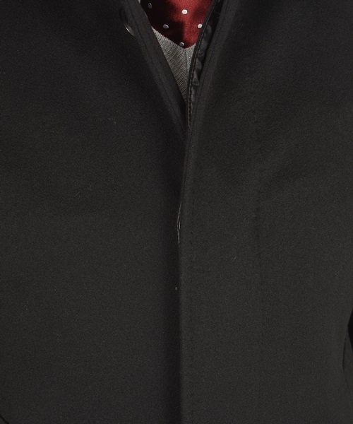 SHIPS（シップス）の「SD: “LORO PIANA”　【STORM SYSTEM】 ドスキン ステンカラーコート （ブラック）■（ステンカラーコート・メンズ・ブラック・LARGE/SMALL/X-LARGE/MEDIUM）」の12枚目の写真