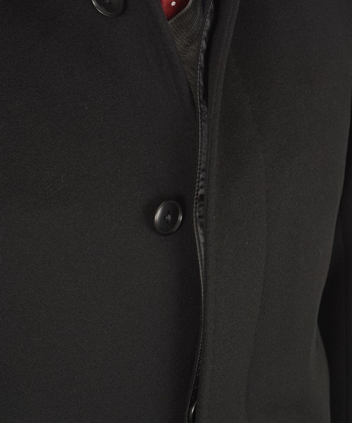 SHIPS（シップス）の「SD: “LORO PIANA”　【STORM SYSTEM】 ドスキン ステンカラーコート （ブラック）■（ステンカラーコート・メンズ・ブラック・LARGE/SMALL/X-LARGE/MEDIUM）」の13枚目の写真