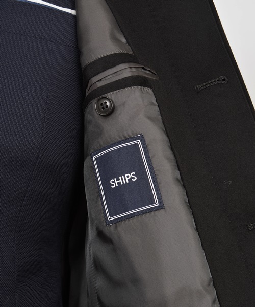 SHIPS（シップス）の「SD: “LORO PIANA”　【STORM SYSTEM】 ドスキン ステンカラーコート （ブラック）■（ステンカラーコート・メンズ・ブラック・LARGE/SMALL/X-LARGE/MEDIUM）」の9枚目の写真