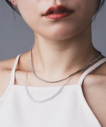 Os accessory | Os　-オズ-　【金属アレルギー対応】パールダイヤレーンネックレス(ネックレス)