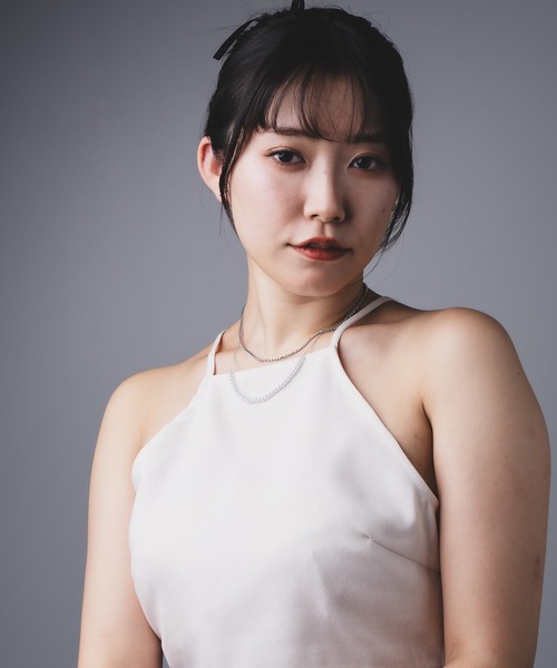 Os accessory（オズアクセサリー）の「Os　-オズ-　【金属アレルギー対応】パールダイヤレーンネックレス（ネックレス・レディース・ゴールド/シルバー・ONE SIZE）」の9枚目の写真