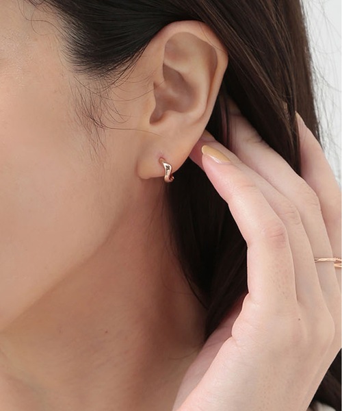 MISSOMA リップル スタッド ピアス 関税込み ゴールド シルバー シルバー、12mm) ステンレス スタッドピアス ダンベル ゴールド