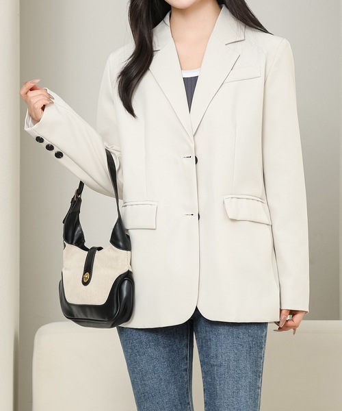 kei shirahata ホワイトベージュレース テーラードジャケット匿名発送 CENEA(セネア) | 【 2025 Autumn Collection 】 item：バックレース