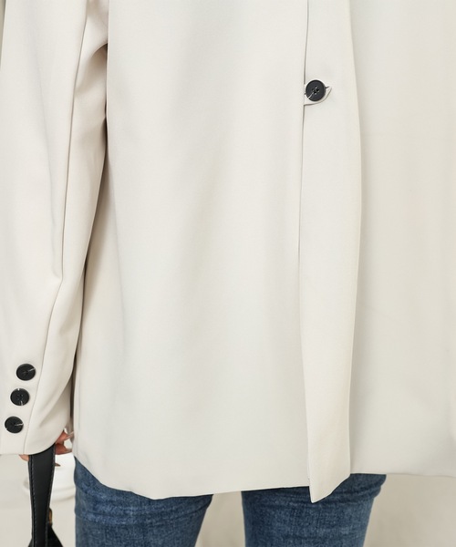 kei shirahata ホワイトベージュレース テーラードジャケット匿名発送 CENEA(セネア) | 【 2025 Autumn Collection 】 item：バックレース