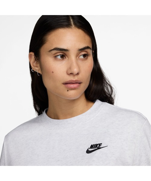 NIKE（ナイキ）の「ナイキ NIKE ナイキ  NSW クラブ STD フリース L/S クルー（スウェット・レディース・ピンク/グリーン/ライトグレー・M/L/S/XL）」の7枚目の写真