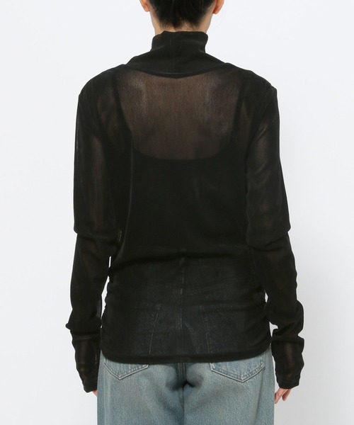 LOWRYS FARM（ローリーズファーム）の「フロッキーチュールハイネックＬＳ（Tシャツ/カットソー・レディース・ピンク/その他/ブラック/オフホワイト・FREE）」の10枚目の写真