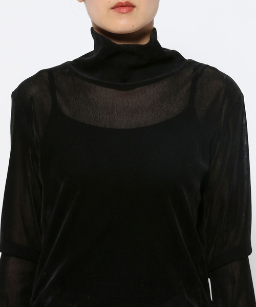 LOWRYS FARM（ローリーズファーム）の「フロッキーチュールハイネックＬＳ（Tシャツ/カットソー・レディース・ピンク/その他/ブラック/オフホワイト・FREE）」の11枚目の写真